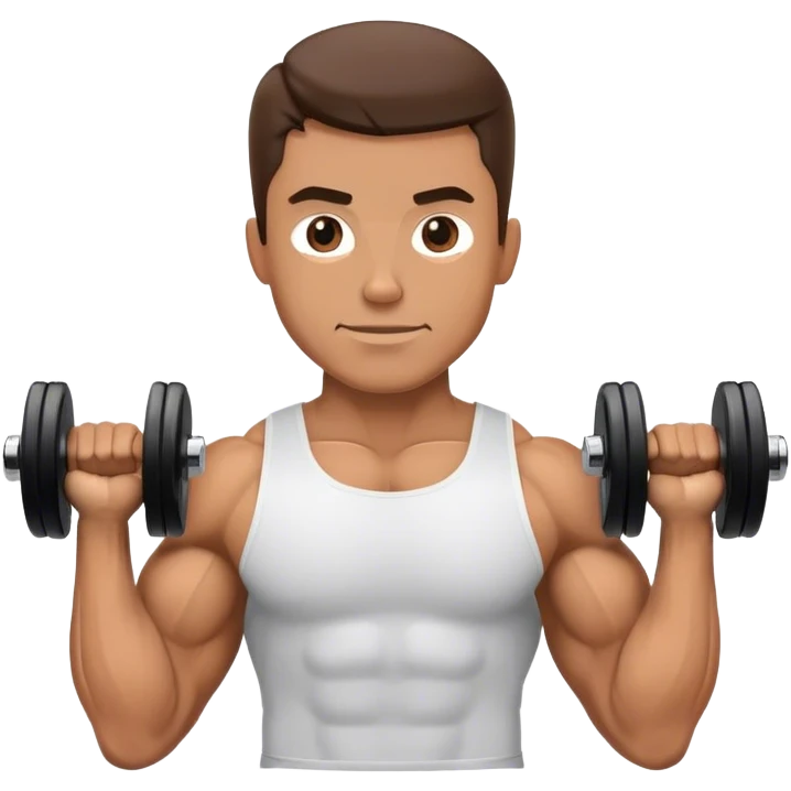 guy how to do bicep curls emoji