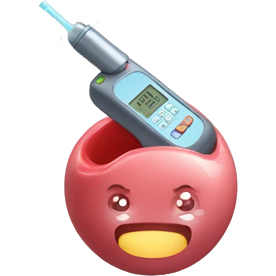 diabetes device testing blood emoji