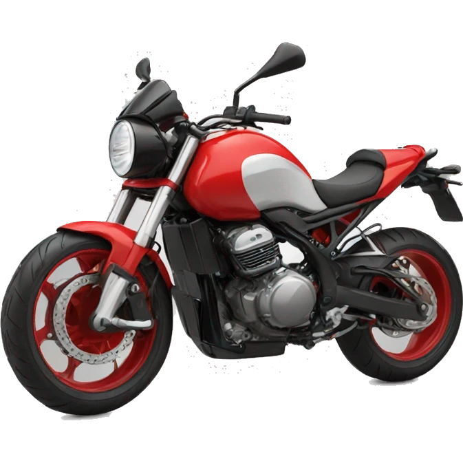 Moto sportive rouge  emoji