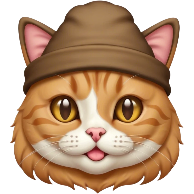 Cat with poop hat emoji