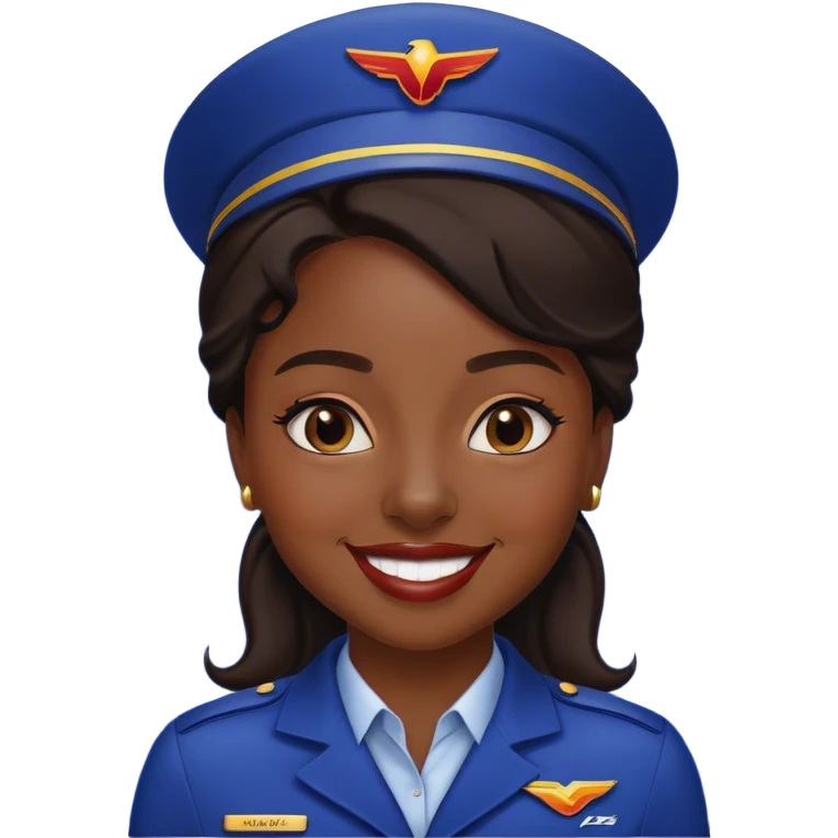 Southwest airline attendant black girl  emoji