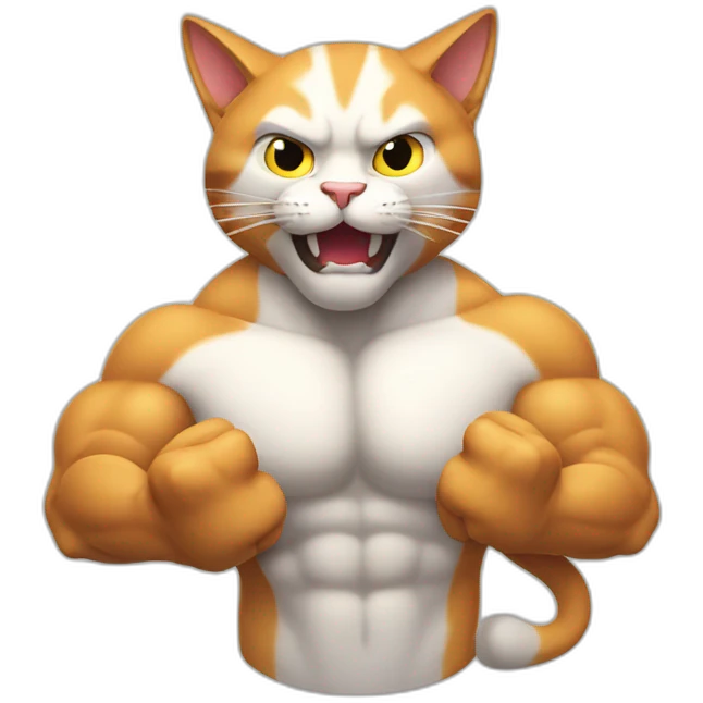 cat flexing muscles emoji