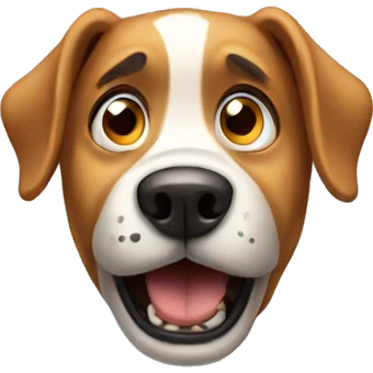 scared dog  emoji