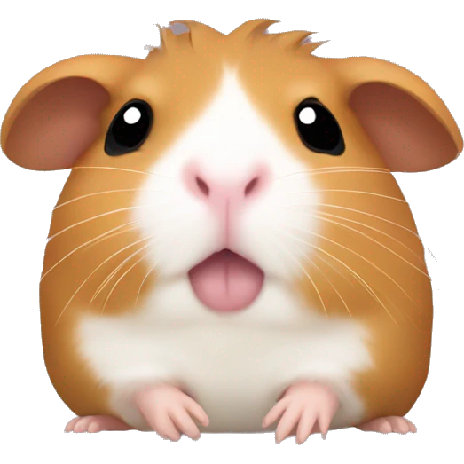 teehee guinea pig with hand over mouth 🤭  emoji