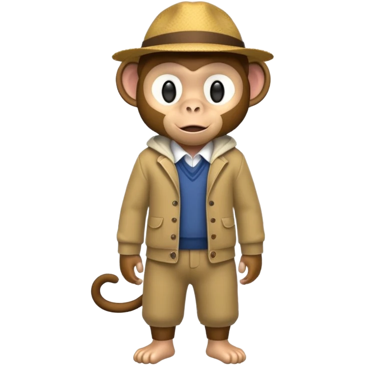 monkey with clothes emoji