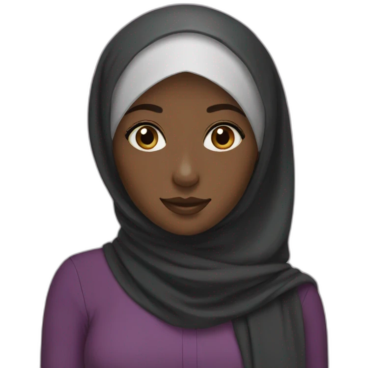 Black hijabi girl  emoji