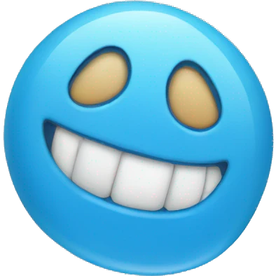 blue chewing gum emoji