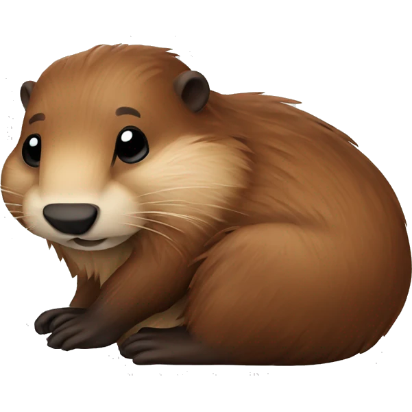 Beaver relaxing emoji