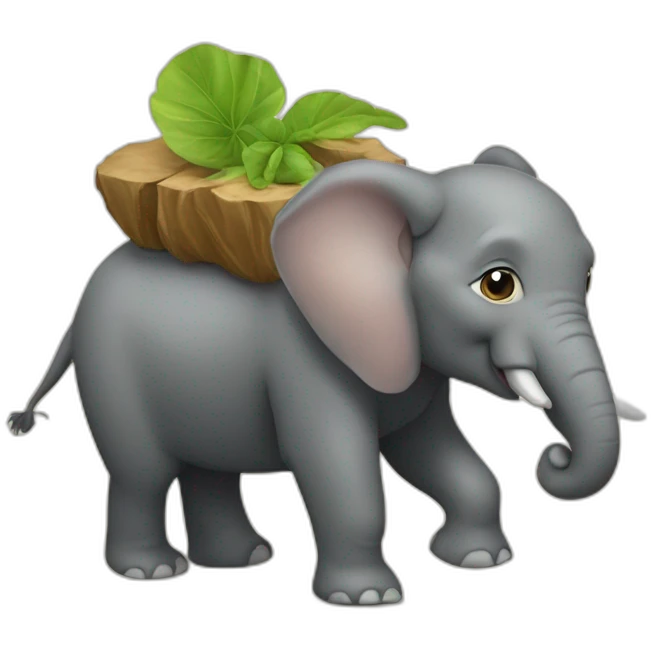 Éléphant sur hippopotame emoji