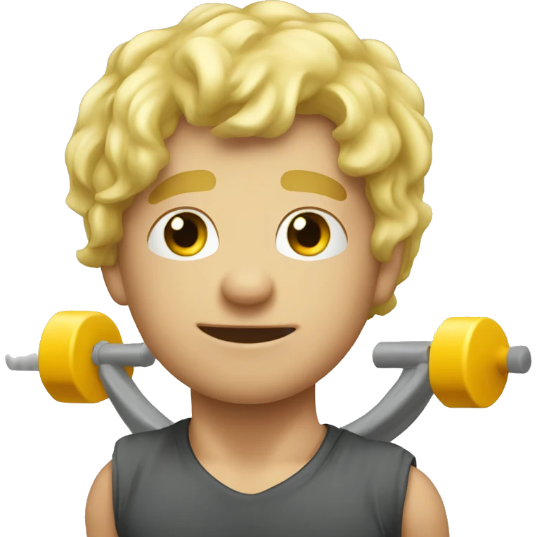 a drippy blond guy doing workout emoji