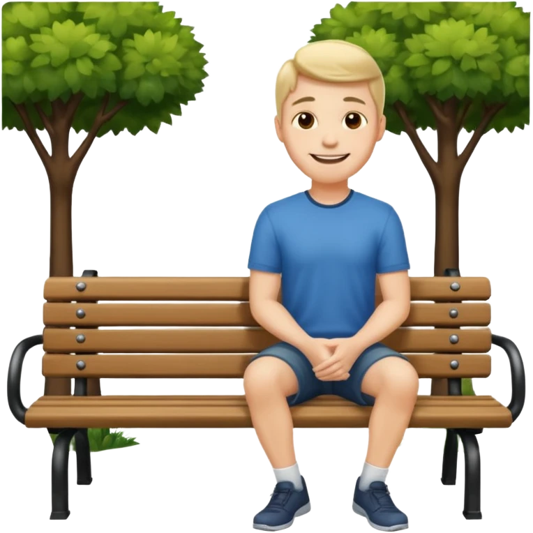 mensch on a bench emoji