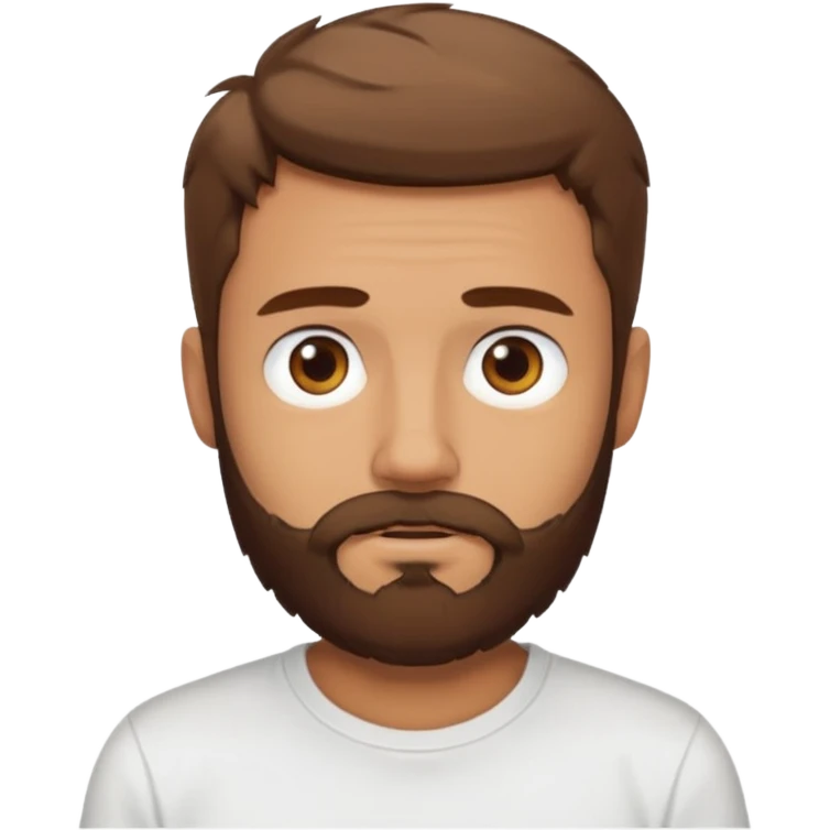 Scruffy beard only head emoji