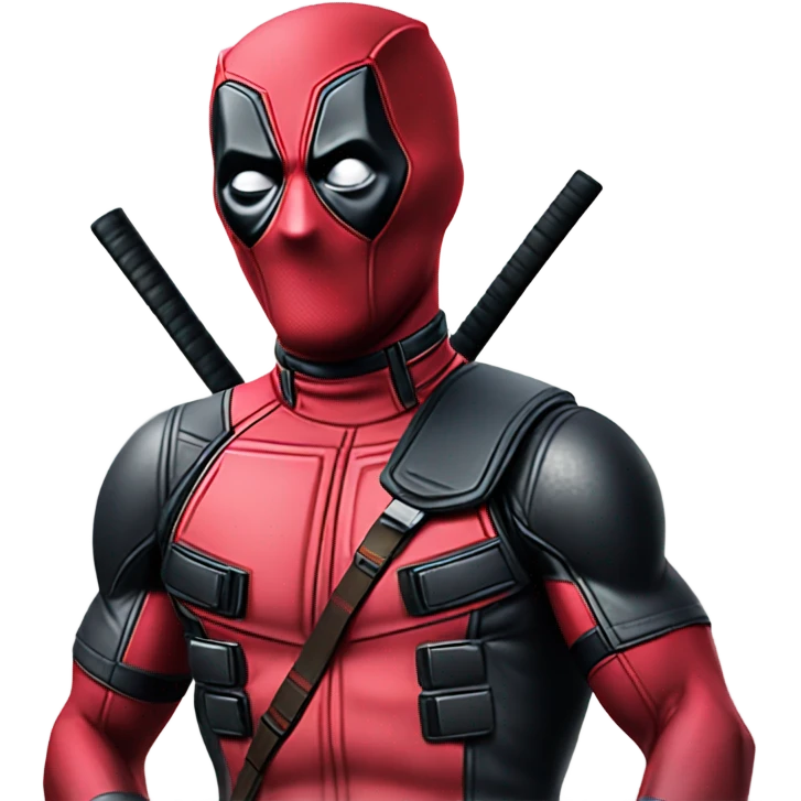 Deadpool making a winking expression emoji