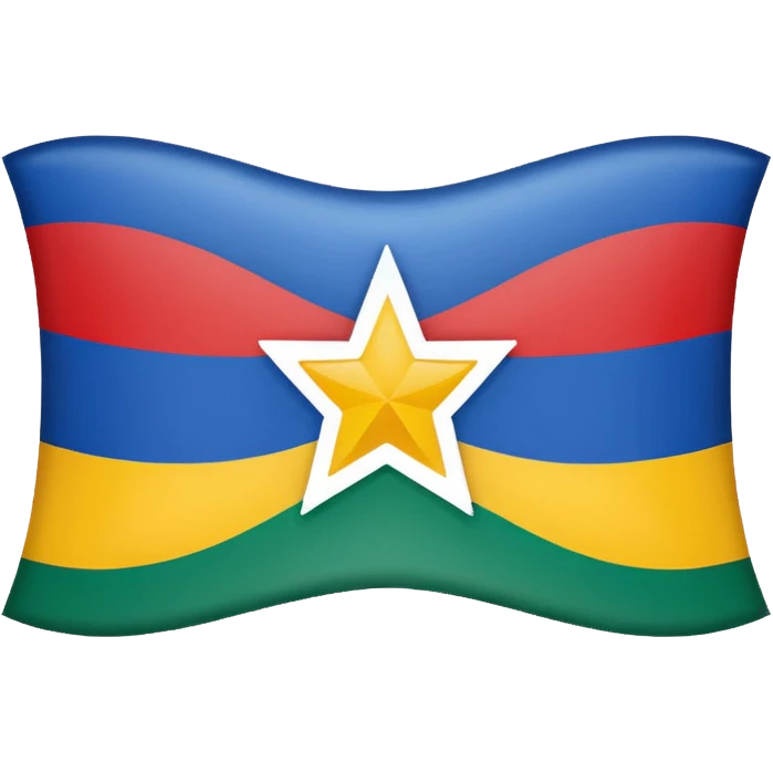 High quality, well designed, Druze star flag IOS emoji. emoji