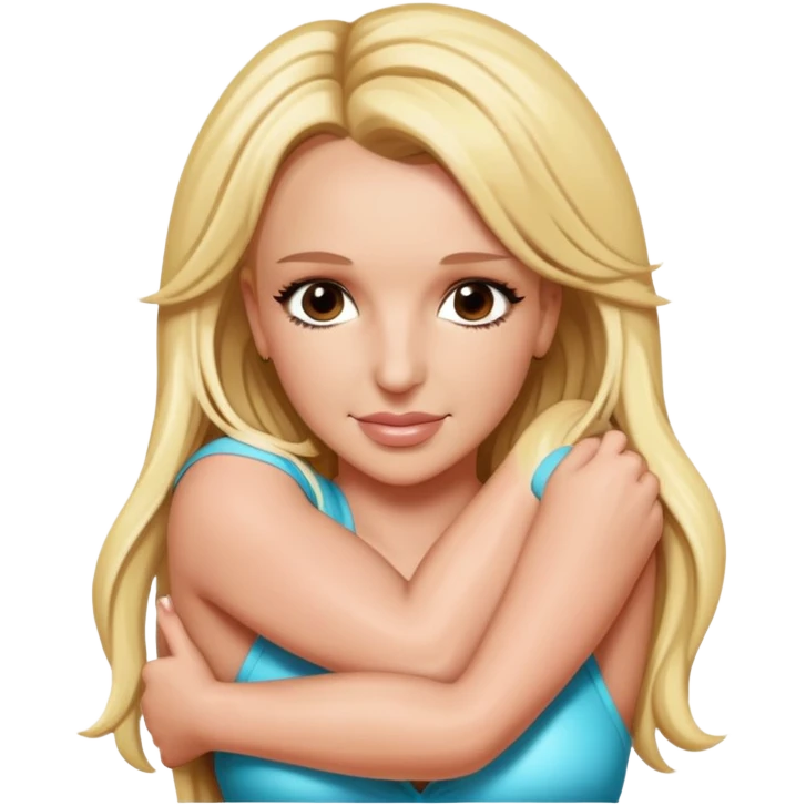 Britney Spears hugging Britney Spears emoji