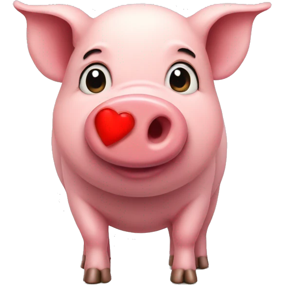 Pig with heart emoji