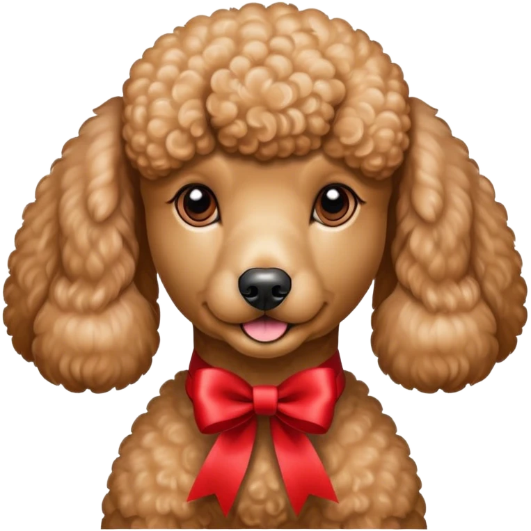 Poodle with a ribbon emoji