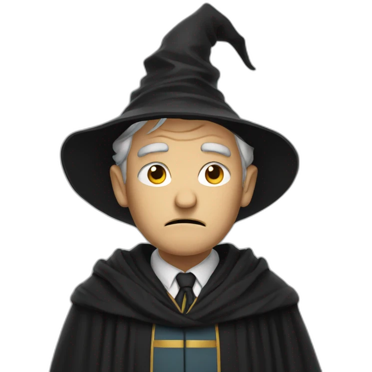 hogwarts wizard unhappy emoji