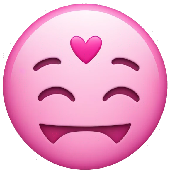 Smiley face with pink hearts emoji