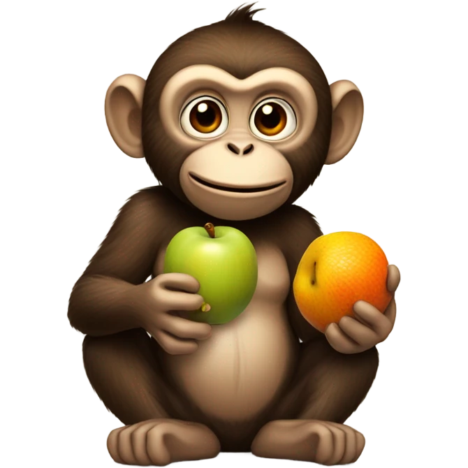 Monkey eating  emoji