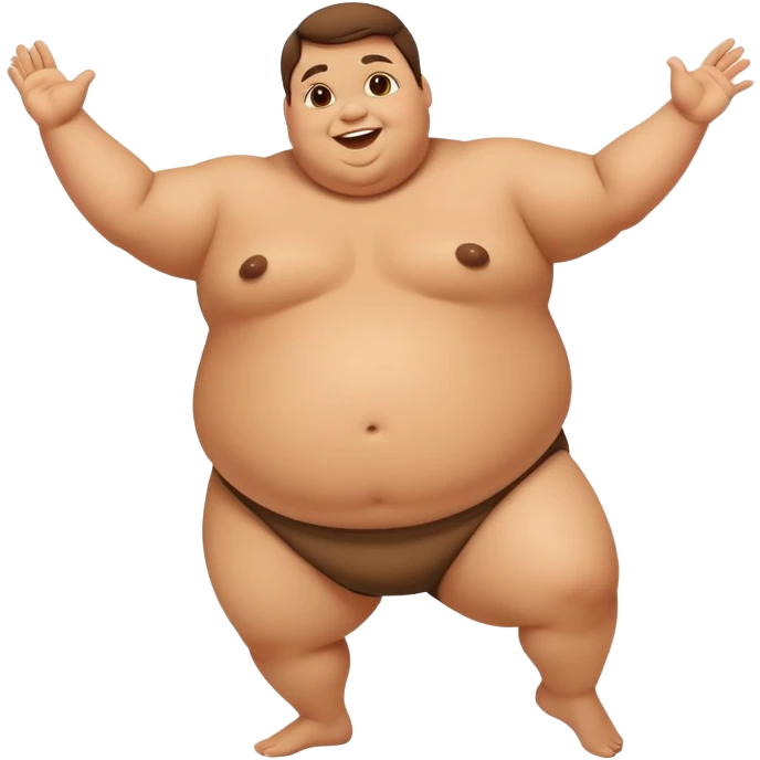 A fat person dancing  emoji