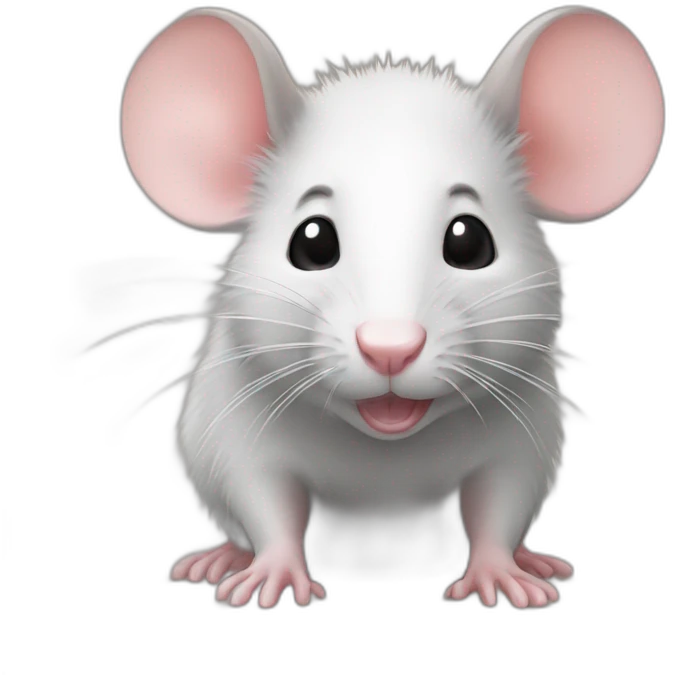 Rat cute with chease in mounth emoji