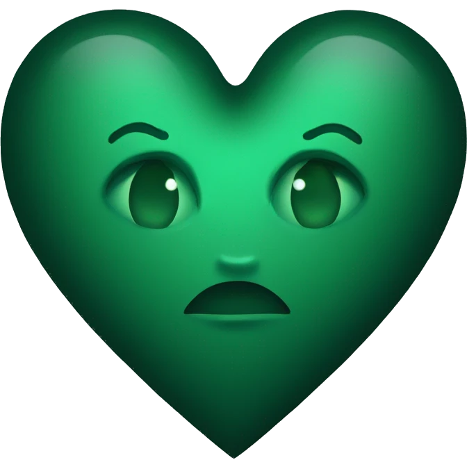 Dark green heart emoji