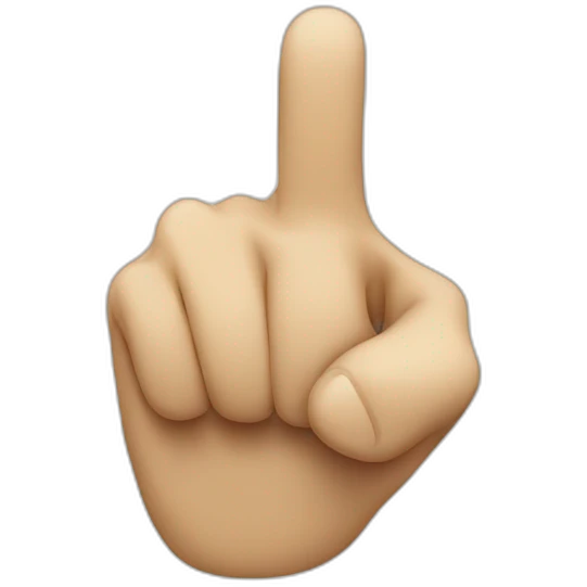 Design a pointing finger emoji directed towards the viewer emoji