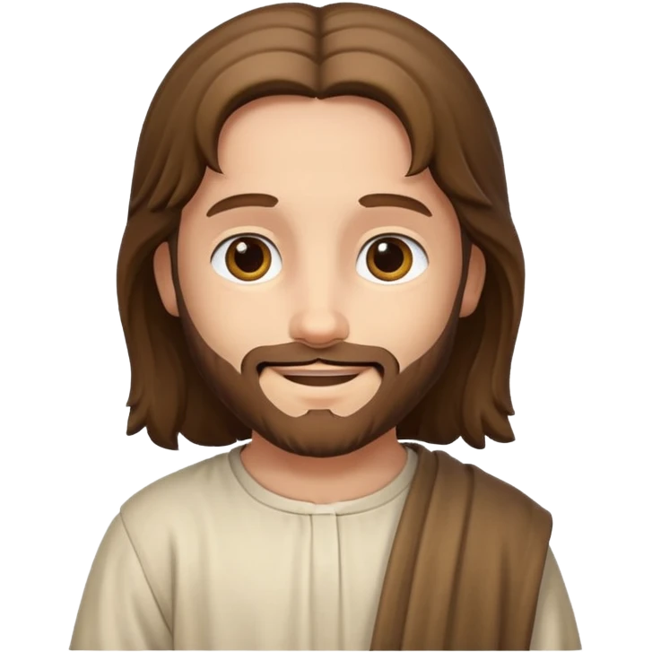 Jesus as a child smiling emoji