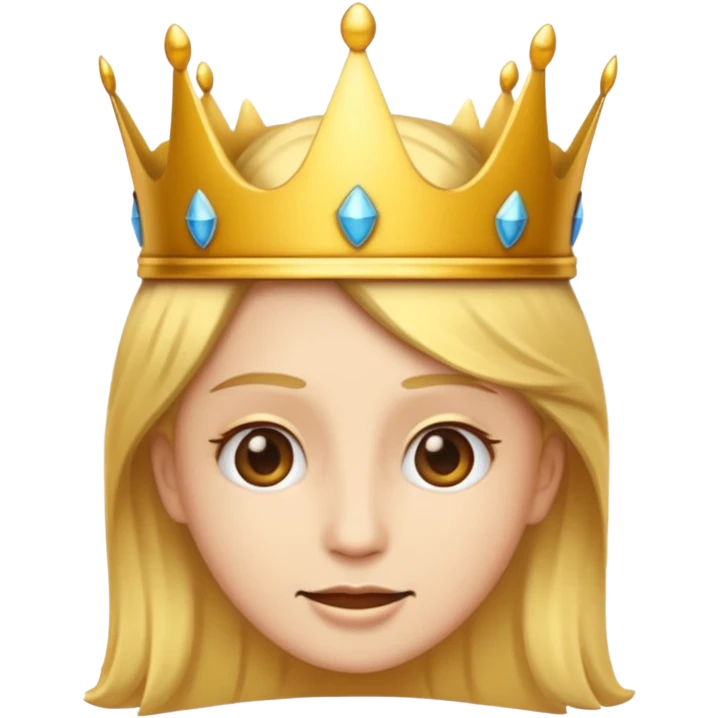 
“Please design an emoji with this face 😌 and add a crown on top of it.”

 emoji