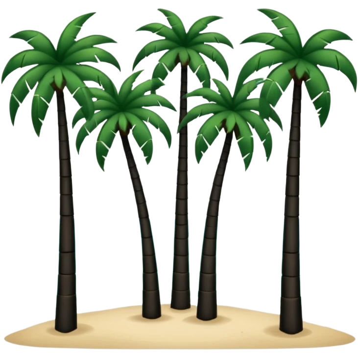 group of dark green palm trees and white sea, minimalism, no emojis or faces emoji