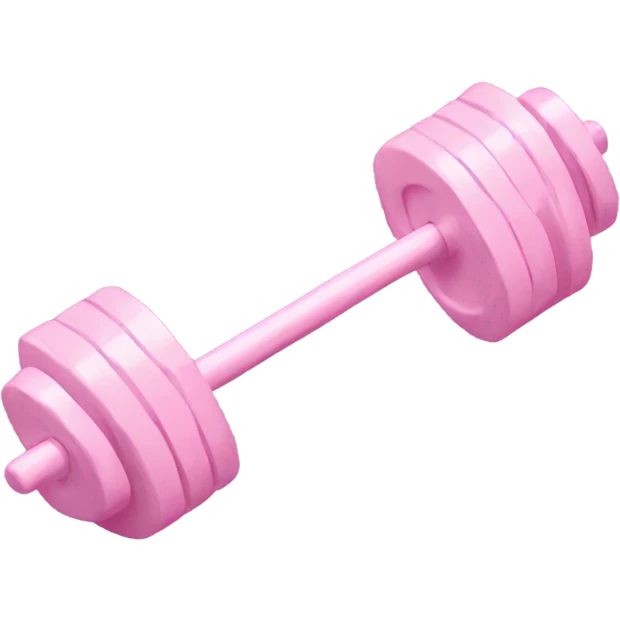 Pastel pink barbell with only 2 plates emoji