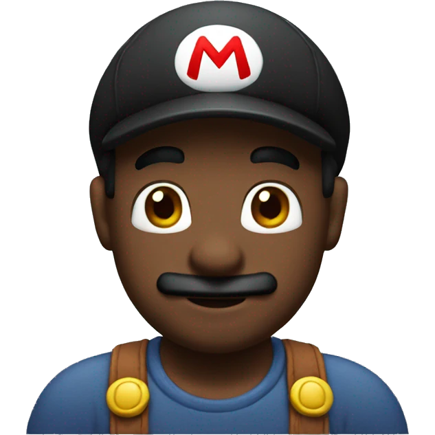 black mario emoji