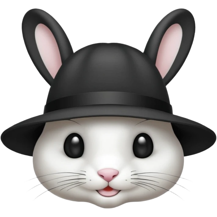 Lapin qui sort d’un chapeau emoji