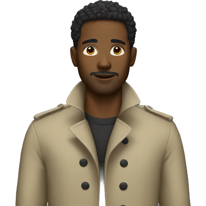 Black men trench  emoji
