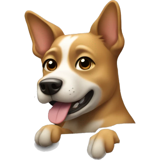 Dog drives sportcar emoji