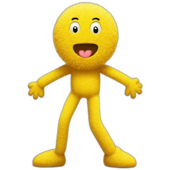 Scrub daddy with human legs emoji