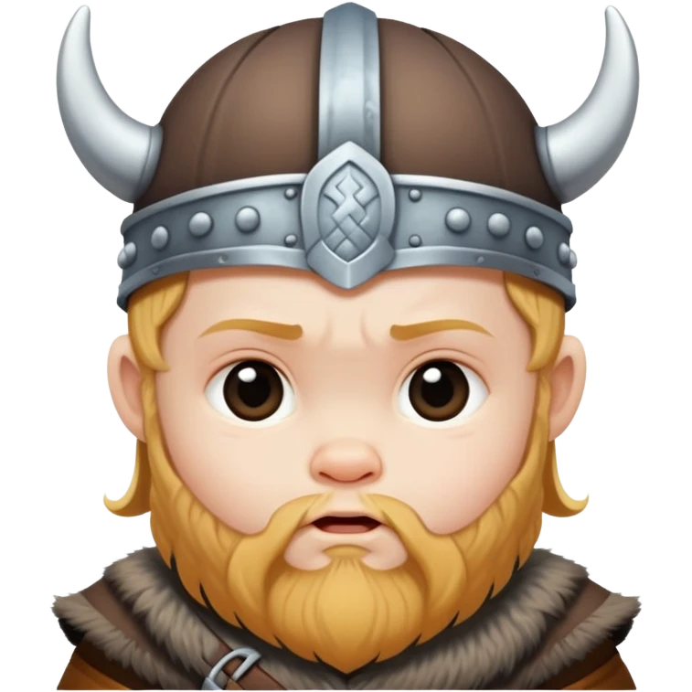 A viking baby with a hache in his head  emoji