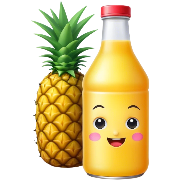 Pineapple juice bottle emoji