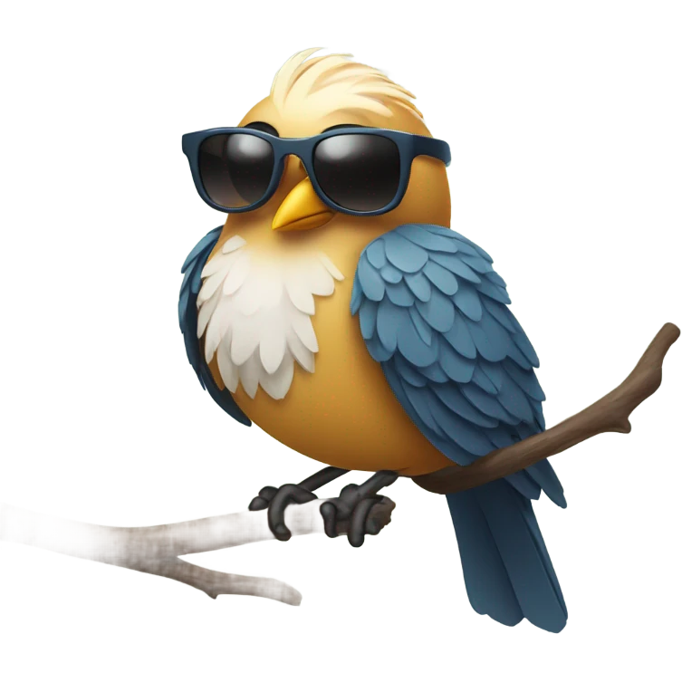 Bird with sunglasses emoji