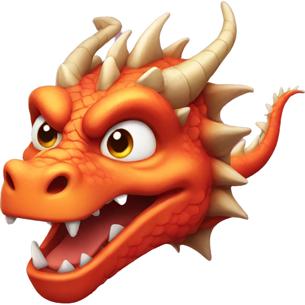Dragon rolling its eyes emoji