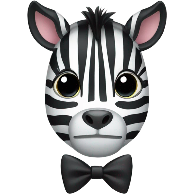 A zebra with a tuxedo  emoji