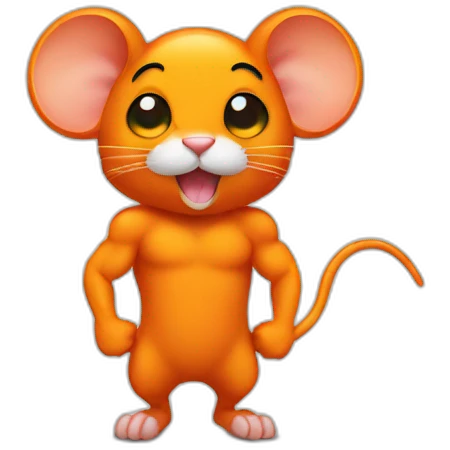 muscular orange mouse emoji