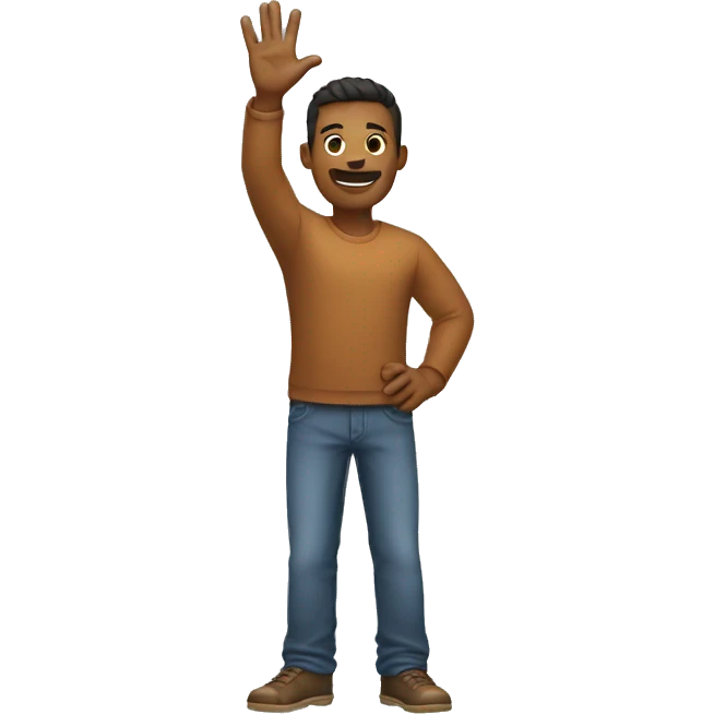 man one hand up emoji