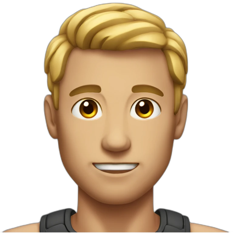 strong muscilar male face emoji