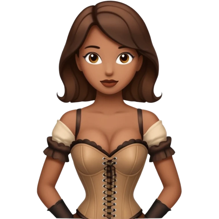 brown sexy corset emoji
