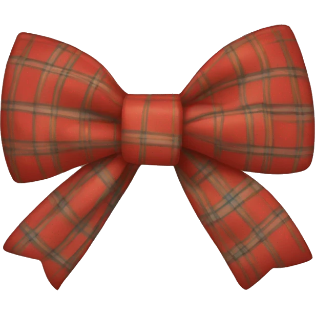 plaid bow emoji
