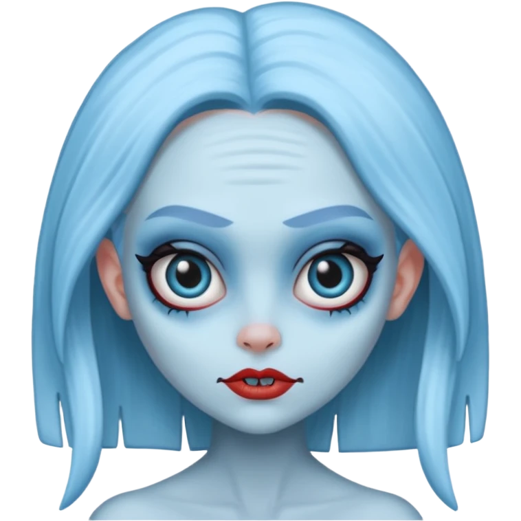 Ghoulia yelps monster high, pale blue skin emoji