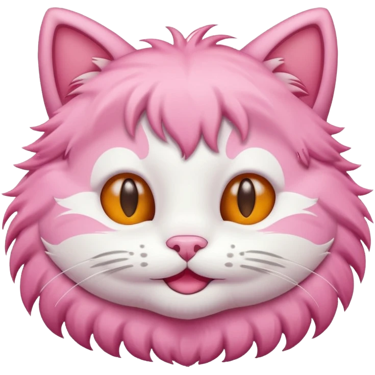 Make a cute pink cat icon emoji