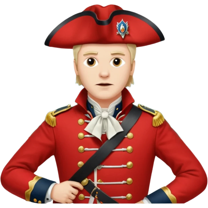 Loyalist Patrick Ferguson at the Revolutionary war Battle of Kings Mountain, with Wolves around him. emoji